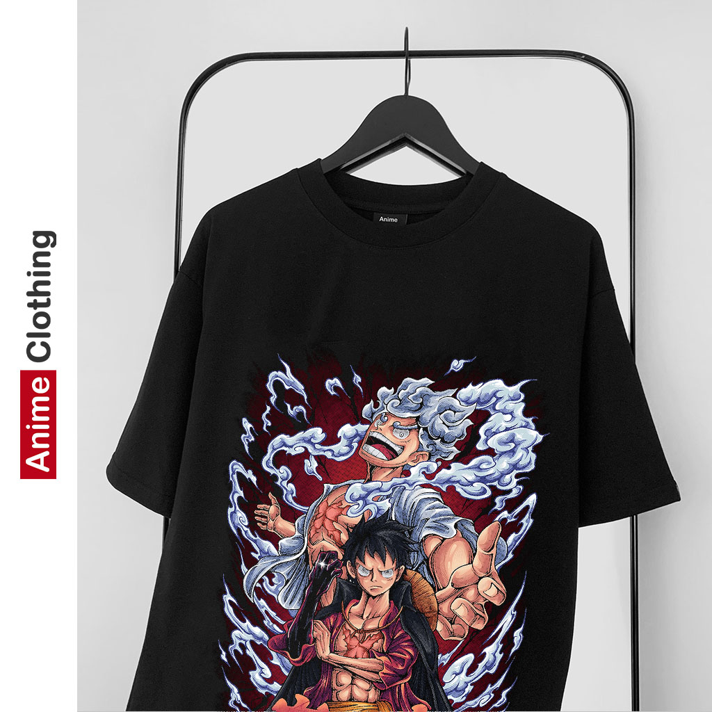 Áo thun Anime Clothing One Piece Luffy Gear 5 Luffy-36 phông đen cotton 3D trame