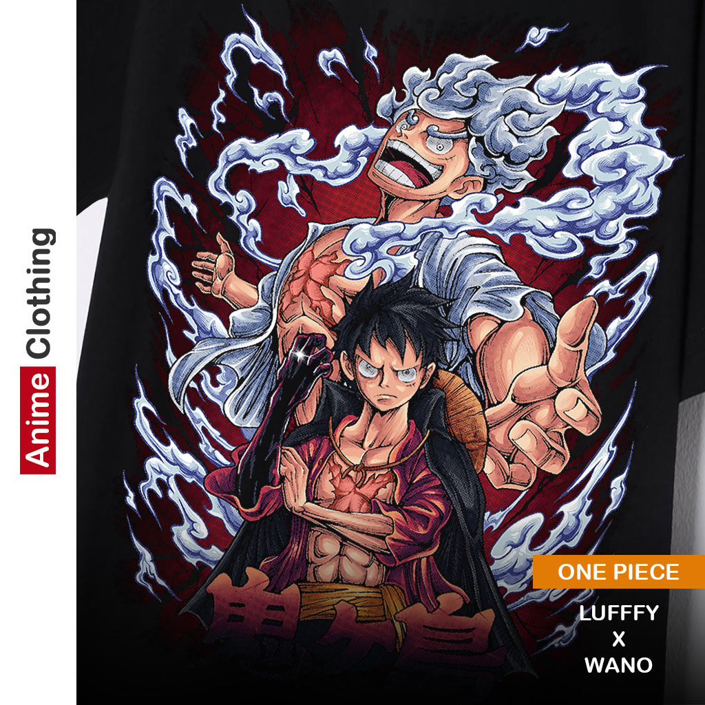 Áo thun Anime Clothing One Piece Luffy Gear 5 Luffy-36 phông đen cotton 3D trame