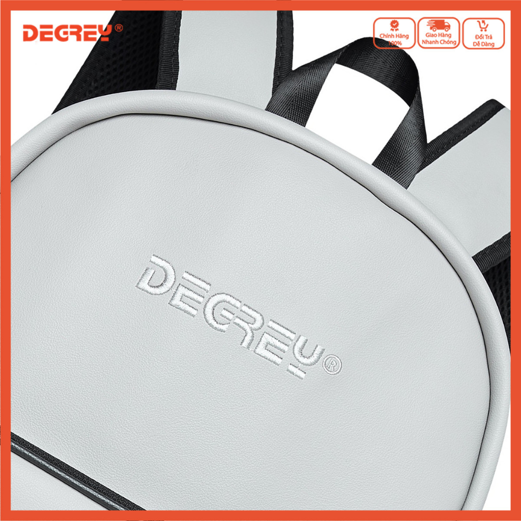 Degrey Double Leather Basic Balo Xám - LBBDX