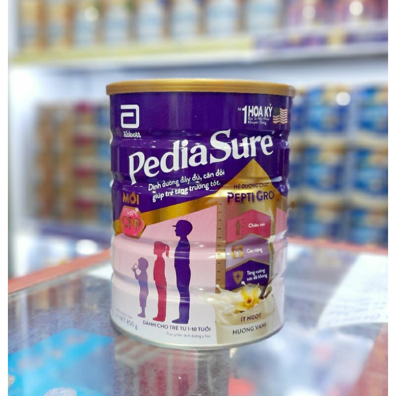 Sữa bột Pediasure 850g hương vani