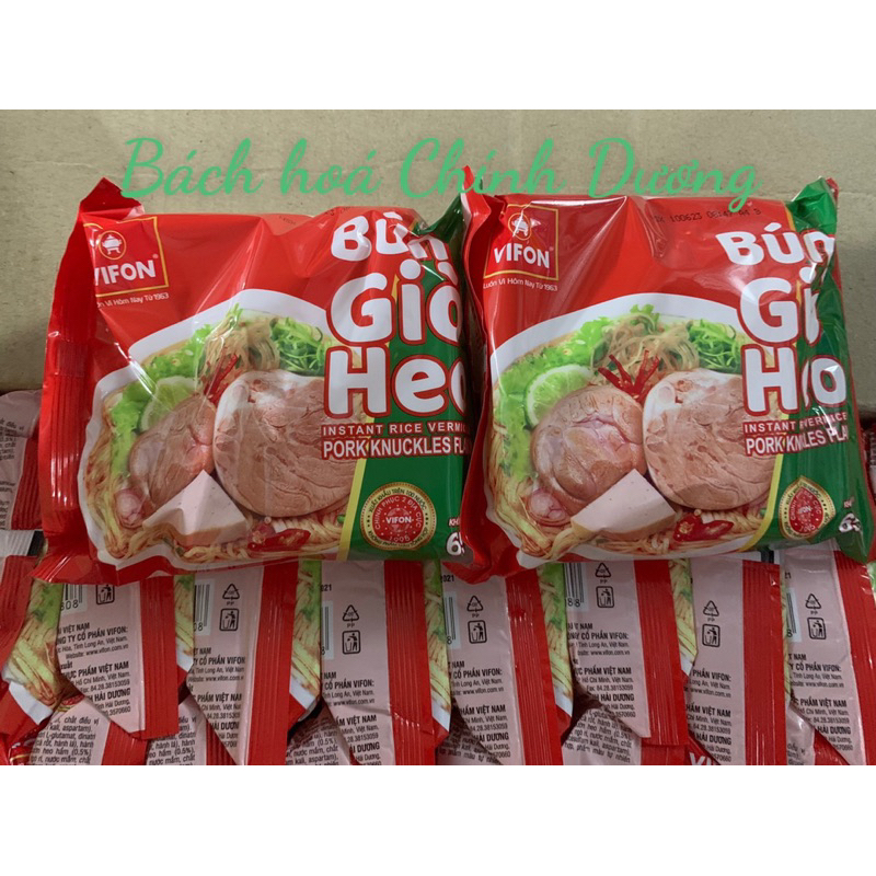 Bún riêu cua, bún bò Huế, bún giò heo, bánh đa cua Vifon