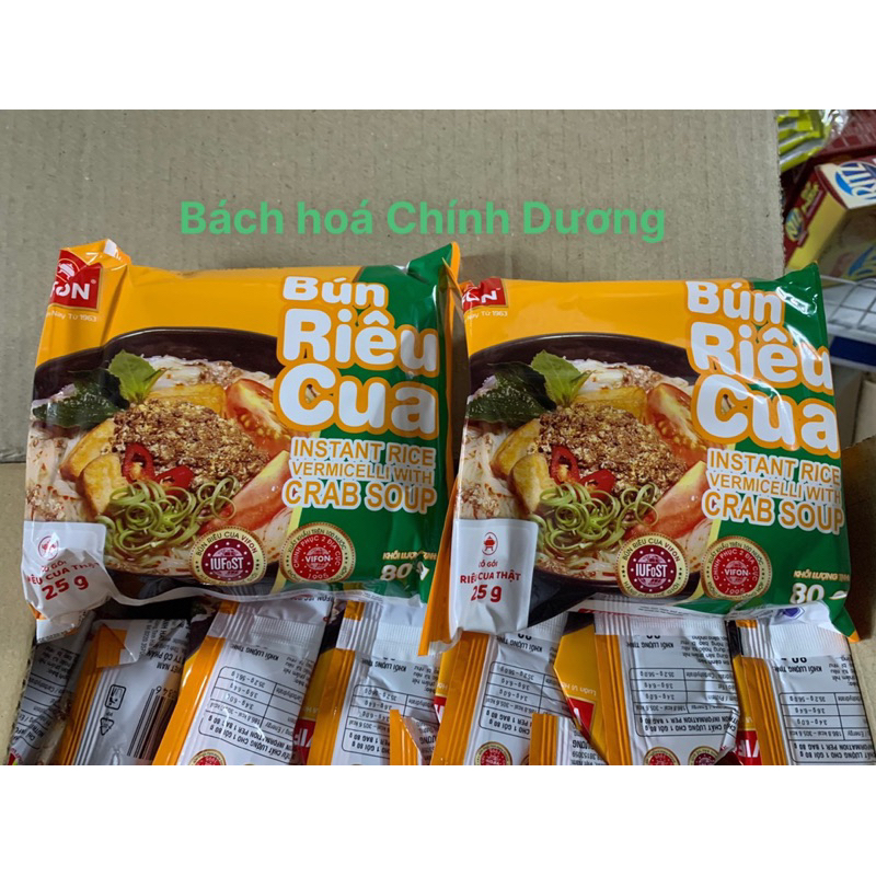 Bún riêu cua, bún bò Huế, bún giò heo, bánh đa cua Vifon