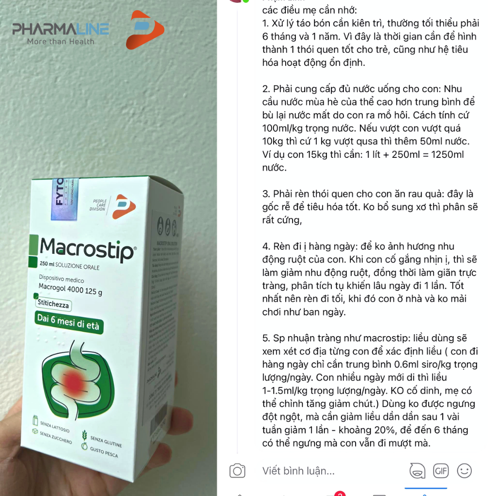Siro Nhuận Tràng, Giảm Táo Bón Macrostip - Giảm Đau Bụng, Khó Tiêu, Kích Thích Tiêu Hoá Cho Trẻ Từ 6 Tháng