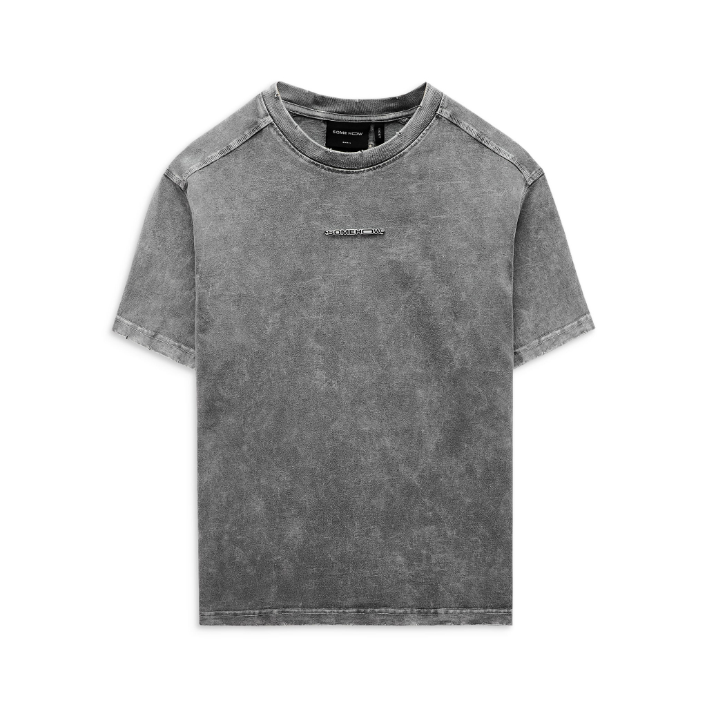 Áo Thun Nam Wash Casual Grey Shades, Chất Vải Cotton Wash Thoải Mái, AT0064, SOMEHOW