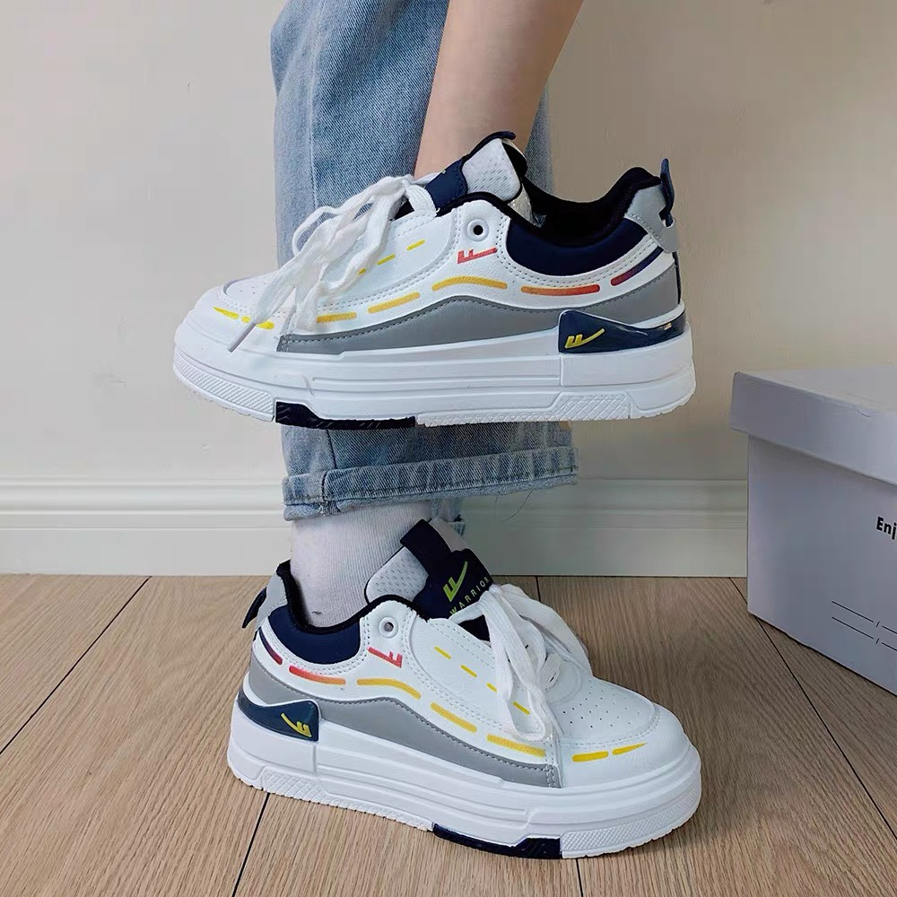 Giày nữ thể thao đế cao đẹp chất phối màu DonPark