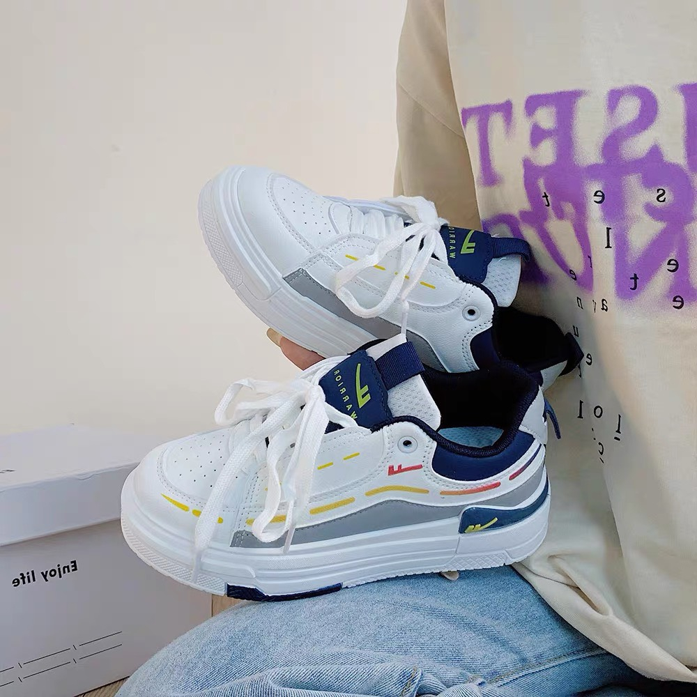 Giày nữ thể thao đế cao đẹp chất phối màu DonPark