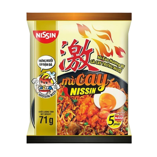 Mì cay Nissin vị phô mai cay Hàn Quốc -1 gói mì trộn cay vị phô mai ăn liền Nissin gói 60g