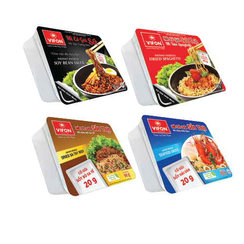 Mì trộn tương đen VIFON hộp 90g-1 hộp mì xào trộn sốt tương đen ăn liền