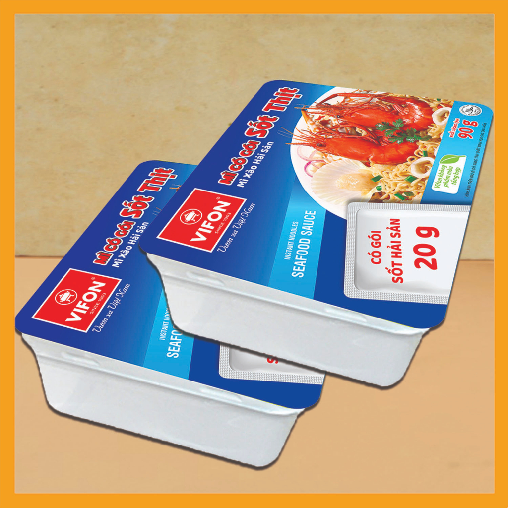 Mì trộn tương đen VIFON hộp 90g-1 hộp mì xào trộn sốt tương đen ăn liền