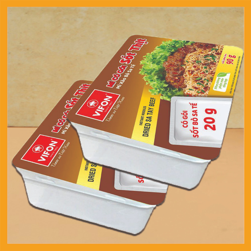 Mì trộn tương đen VIFON hộp 90g-1 hộp mì xào trộn sốt tương đen ăn liền