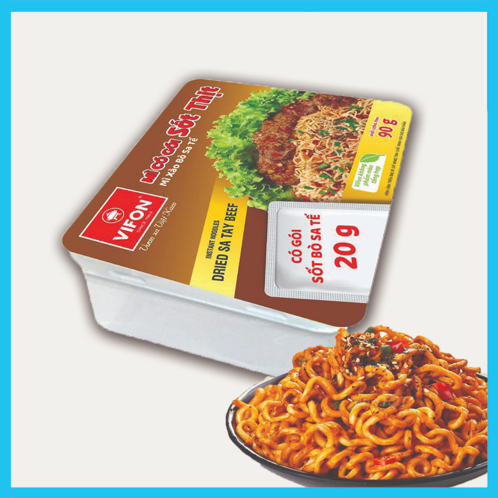 Mì trộn tương đen VIFON hộp 90g-1 hộp mì xào trộn sốt tương đen ăn liền
