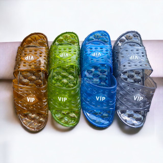 Dép đi trong nhà, nhà tắm, văn phòng (TĂNG 1 SIZE) Dép nhựa lỗ VIP trong suốt cho nam và nữ êm chân ráo nước D023