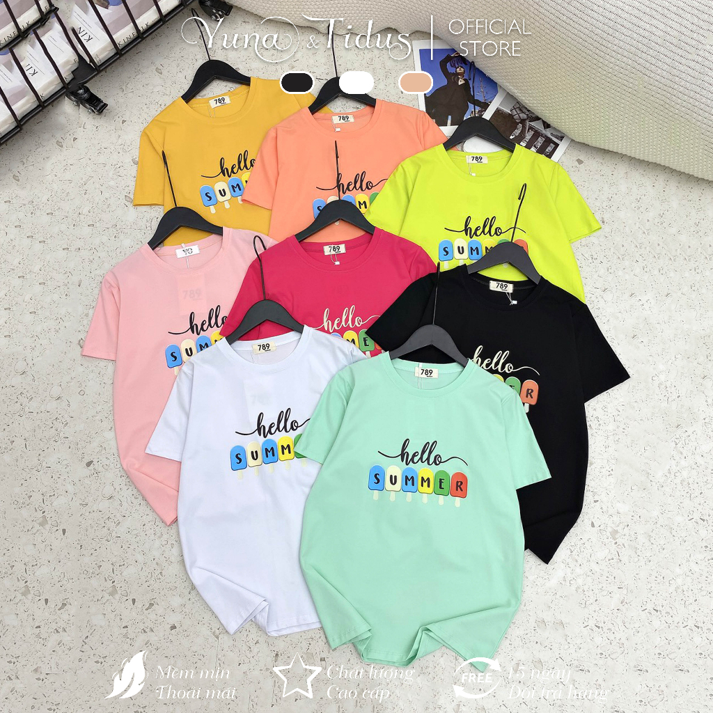 Áo Thun Nữ Vải CottonThái Xịn Đẹp Chất Êm Mịn Dày Dặn In Hình Tùy ChọnTheo Ý Khách MIYUNA
