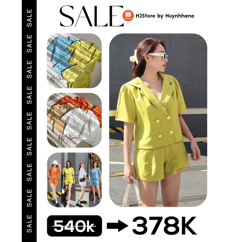 SÉT ÁO VEST TAY NGẮN + QUẦN SHORT - QA1301452