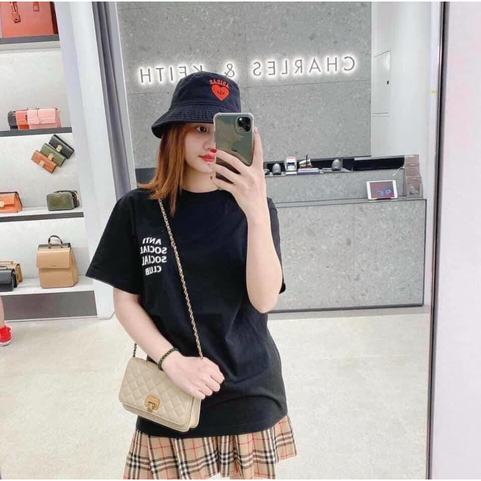 Túi CNK Quilted Cluctch đeo chéo trần trám size 20