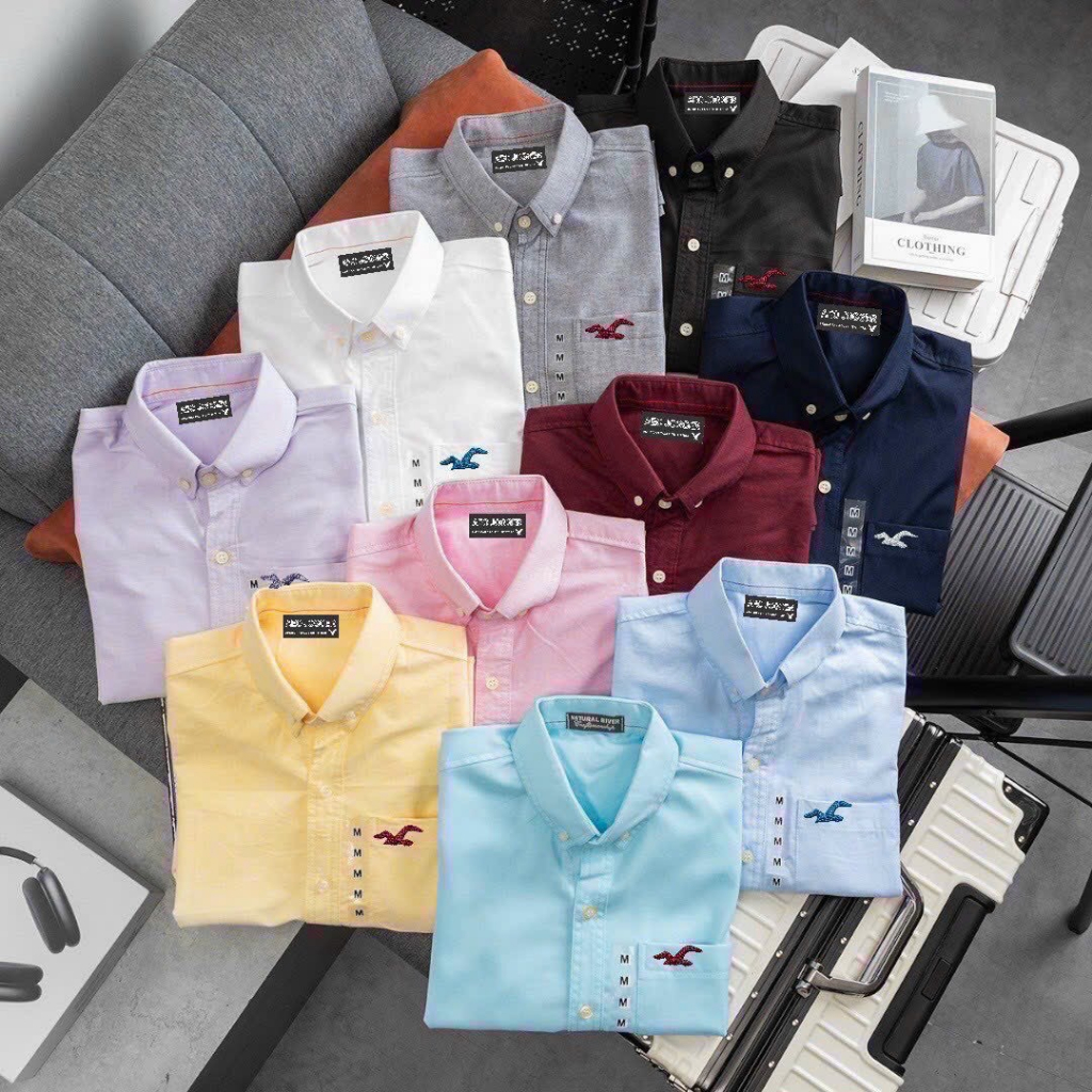 ÁO SƠ MI NAM TAY NGẮN XUẤT KHẨU HOLLIS - N.D MENSWEAR