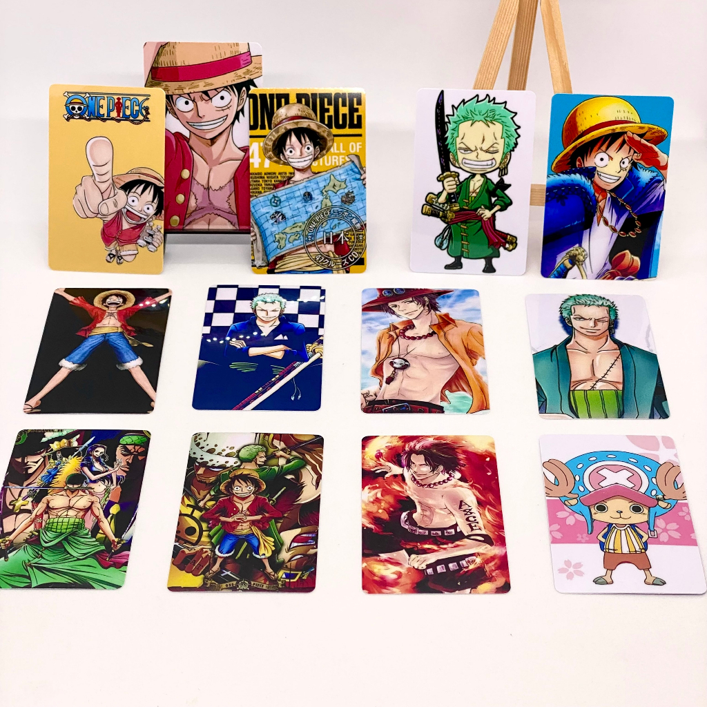 [101-150] Ảnh card bo góc One Piece Nhân Vật Luffy Zoro Wanted thẻ sưu tầm có bóc dán Anime Manga đồ 1k