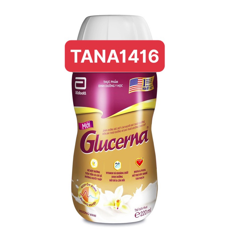 2 thùng sữa nước glucerna 220ml