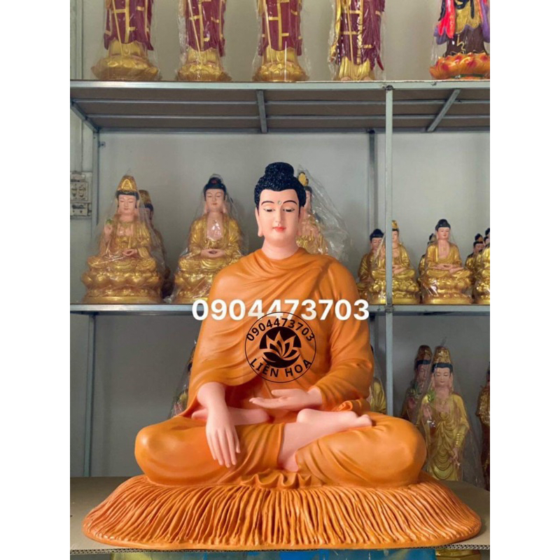 TƯỢNG PHẬT THÍCH CA nâu cam mới nhất 85cm