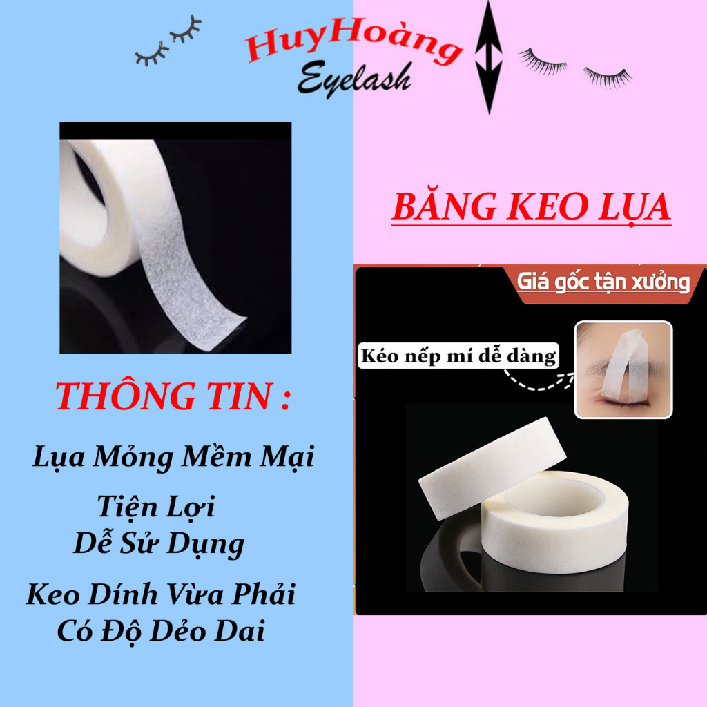 Băng keo lụa nối mi_dụng cụ nối mi_ Mi Fan -HUY HOÀNG MI