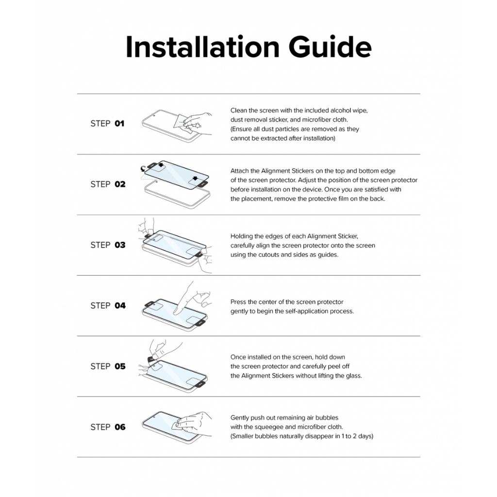 Dán Cường Lực Ringke màn hình ngoài Galaxy Z Fold 5 / Z Fold 4 / 3 - Bộ tấm dán màn hình trước