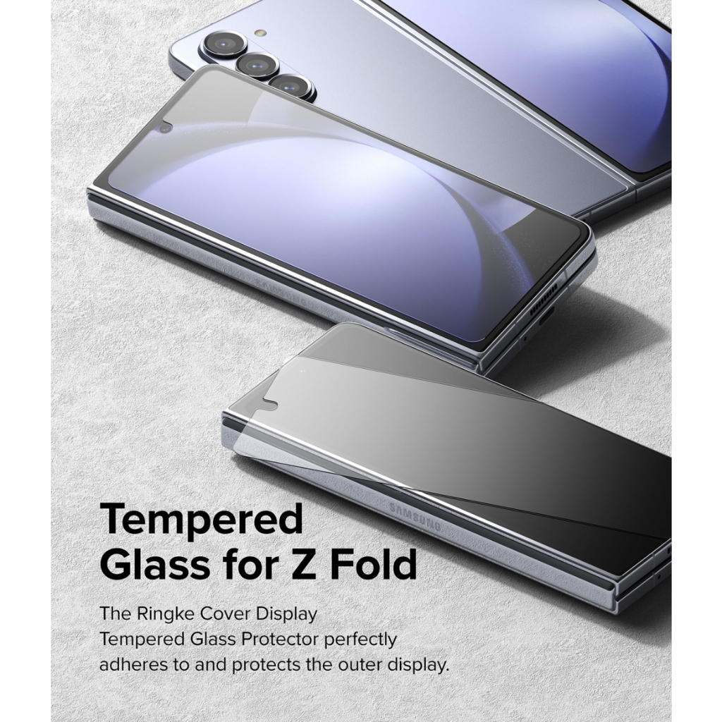 Dán Cường Lực Ringke màn hình ngoài Galaxy Z Fold 5 / Z Fold 4 / 3 - Bộ tấm dán màn hình trước