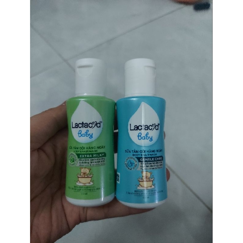 Sữa tắm gội lactacyd BB 60 ml phù hợp trẻ sơ sinh