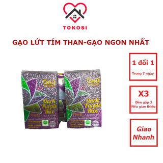 Gạo lứt dẻo - gạo lức 1kg - gạo lứt tím than xuất khẩu - gạo ngon nhất- túi 1kg