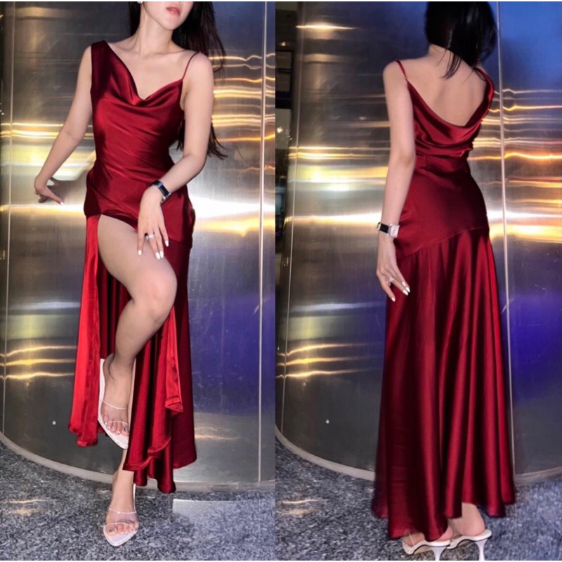 Đầm Lụa đổ trước sau
