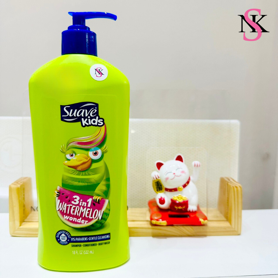 Sữa tắm, gội, xả trẻ em Suave Kids 3in1 hương dưa hấu 532ml