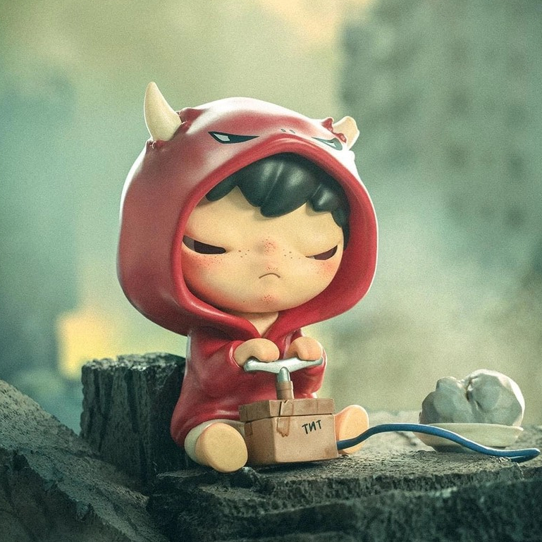 POP MART Art Toys HIRONO MIME Series Quà Tặng Sinh Nhật Dễ Thương Mô Hình Hành Động Trẻ Em Đồ Trang Trí Để Bàn