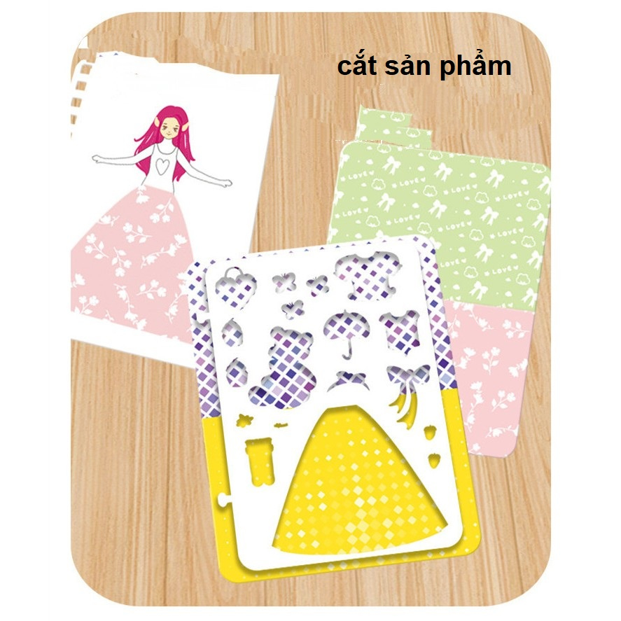 Bộ Đồ Chơi Giấy Dán Cắt Hình Công Chúa Cho Bé Gái