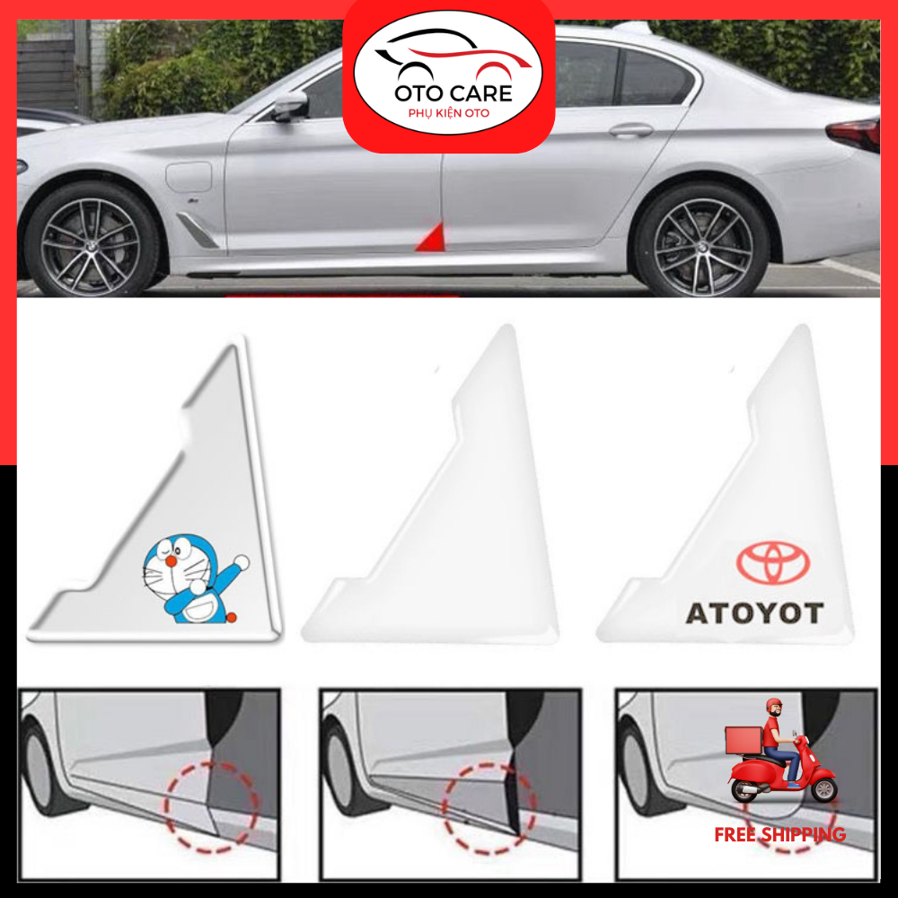 Bộ 2 miếng dán góc cửa chống va đập cửa chất liệu silicon tiện dụng OTCVN