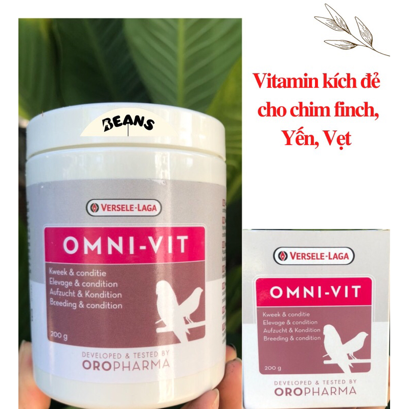 Vitamin kích đẻ Omni - vit cho chim finch,Yến hũ chiết lẻ 20g,50g va 100g
