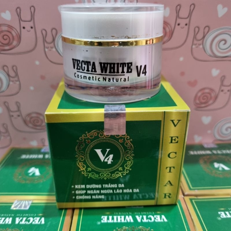 Kem Vecta White V4 trắng da, giảm lão hóa da, chống nắng 10g 20g