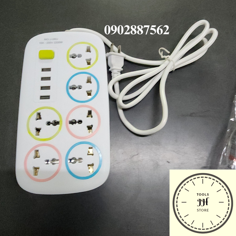 Ổ cắm điện đa năng, ổ điện chống giật J-06U - ổ cắm điện thông minh 2200w - ổ cắm điện usb