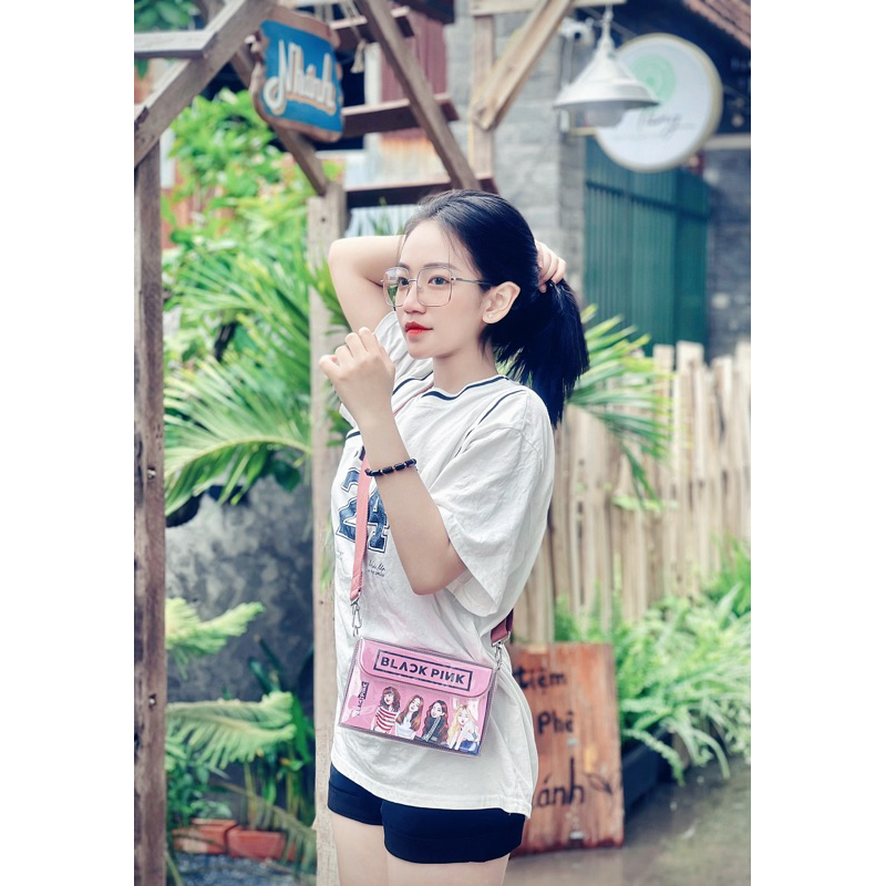 Túi custom blackpink, kháng nước 100%, có túi con bên trong, thời trang nam nữ 2023.