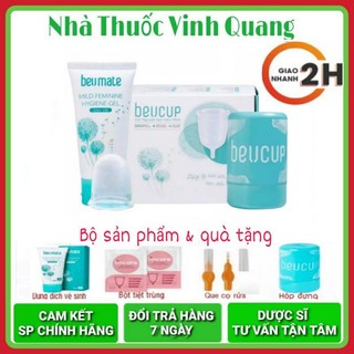 Cốc Nguyệt San BeUCup Cao Cấp, Silicol Y Tế Siêu Mềm Chuẩn Chính Hãng 100% -Free Ship