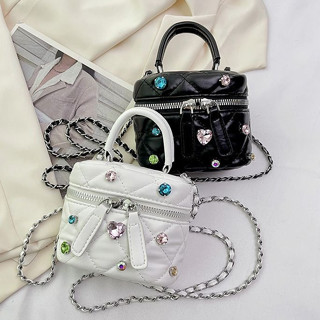 Túi xách nữ túi cốp cầm tay đeo chéo thêu chần chỉ da mềm phong cách hàn quốc PK 714