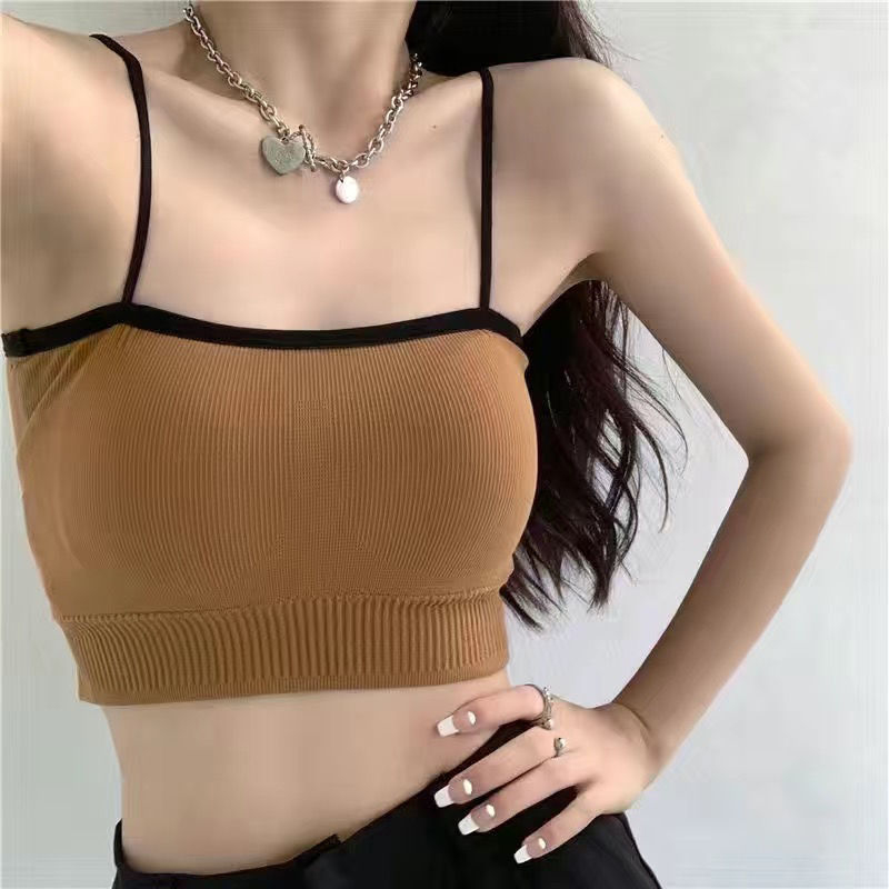 Áo Bra Thun 2 Dây Có Mút Ngực Gam Màu Pastel Quyến Rũ