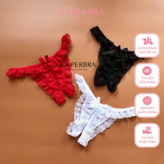 Quần Lót Ren Xẻ Đáy Bèo Nhúng Sexy La Perbra - X08