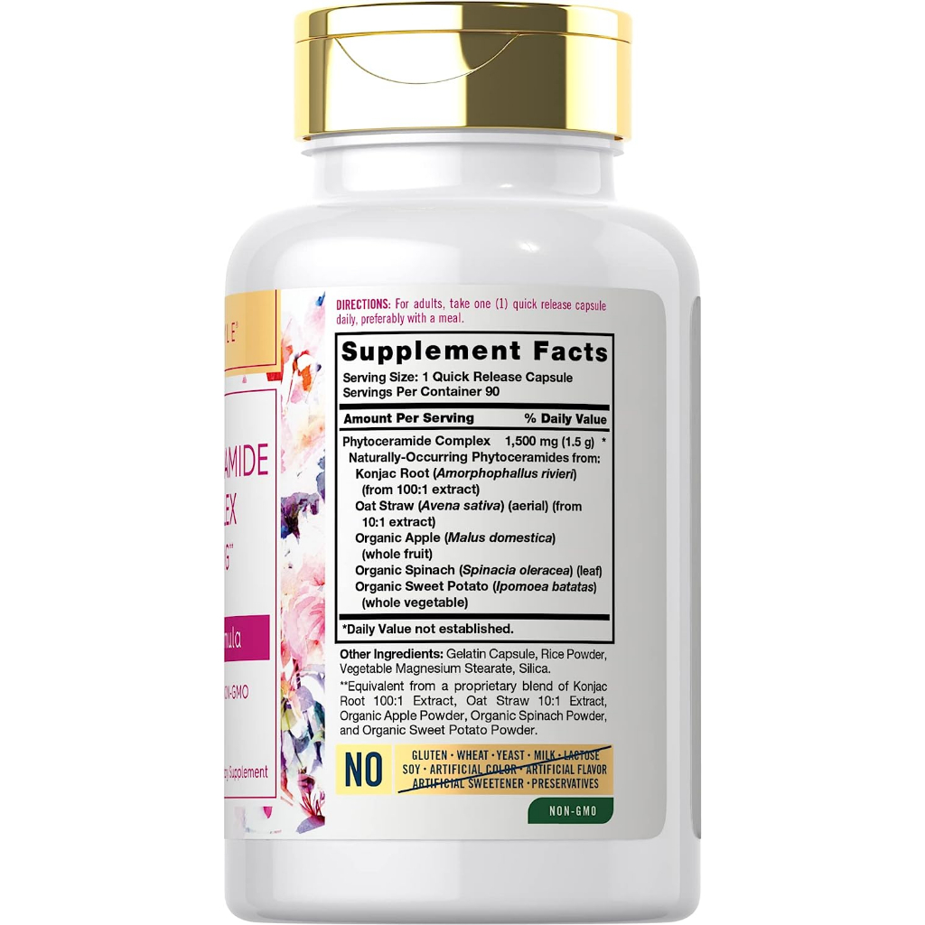 Viên PhytoCeramides chuyên dụng Giảm Nếp Nhăn, Trắng Sáng Da, Đẩy lùi Lão Hóa Da - Ceramides