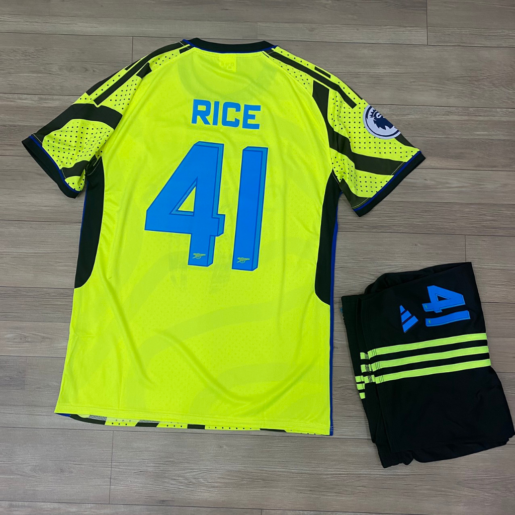 Bộ quần áo bóng đá D. RICE 41 - Arsenal xanh chuối 2024
