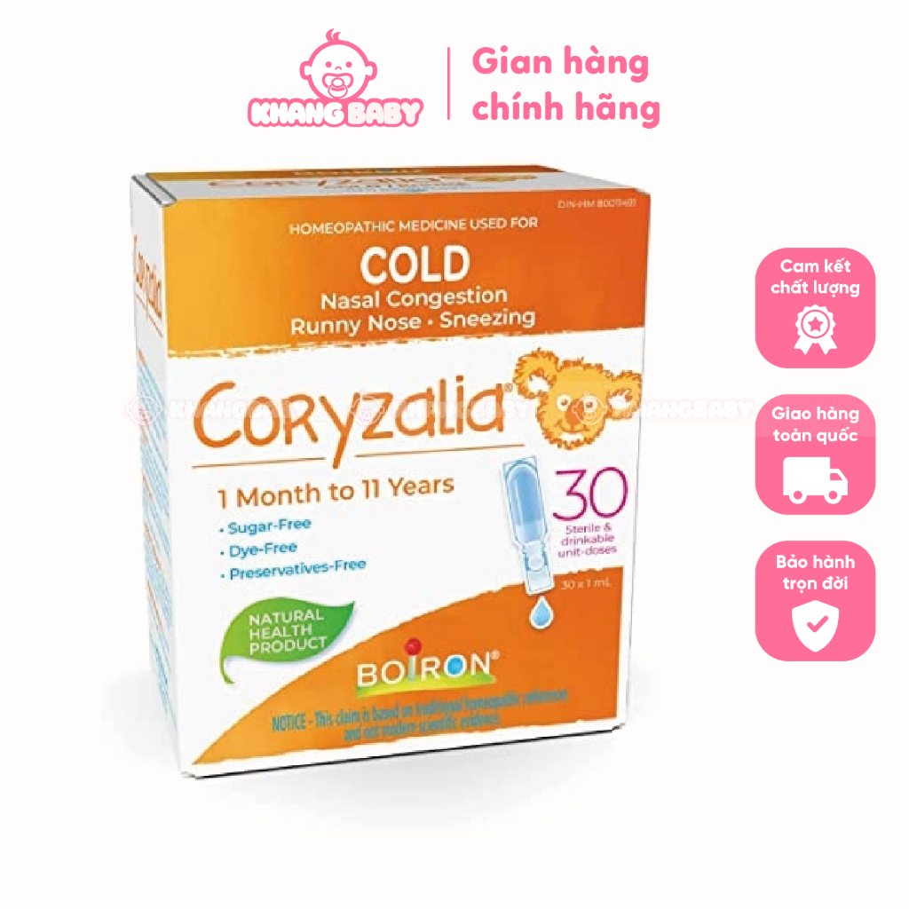 Muối vi lượng Coryzalia Boiron Canada - Shop Khang Baby