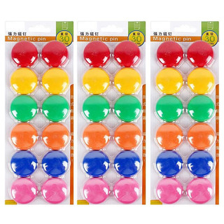 Vỉ 12 nam châm tròn nhiều màu đk 30 mm