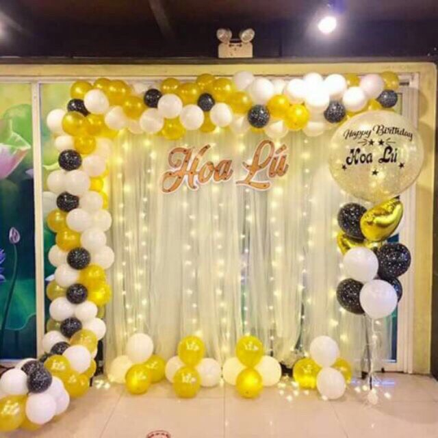 Rèm vải voan lưới, kim tuyến treo trang trí tiệc party - Quanghuydecor