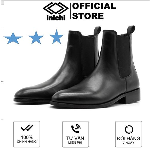 Giày da chelsea boots Inichi G1071 da loại tốt