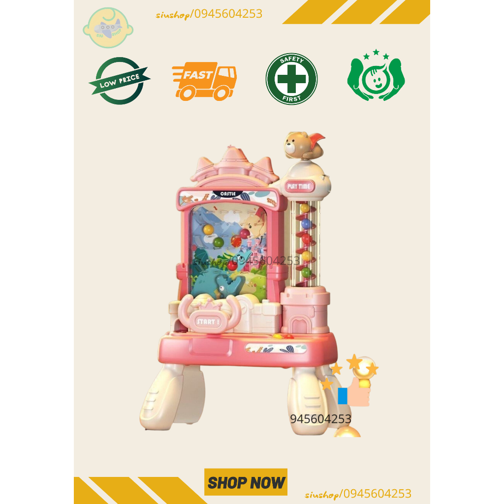 Đồ chơi máy bắt hạt đậu kèm vô lăng có đèn nhạc vui nhộn mẫu mới- SIUSHOP