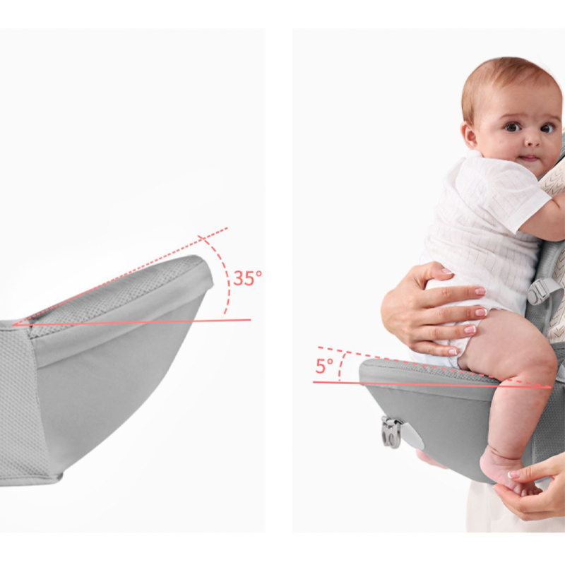 Địu em bé Mumkid cao cấp, Địu định hình chống gù cho bé thoáng khí 2 tư thế an toàn khi đi xe máy ô tô - MK046