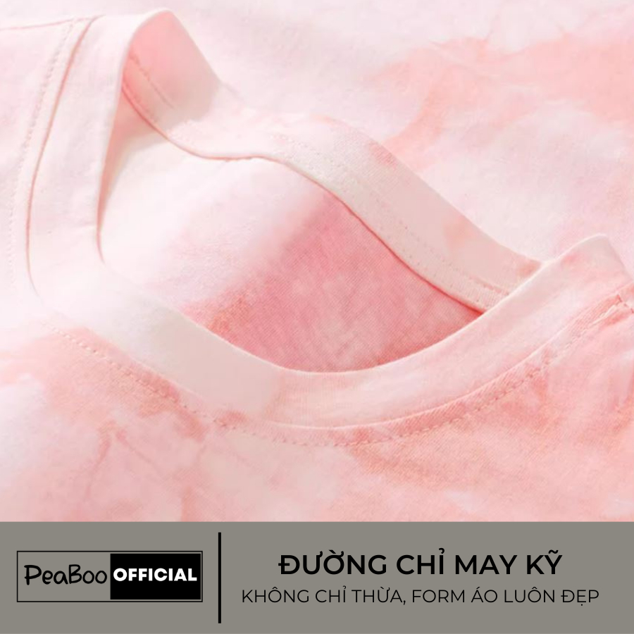 Áo Thun Loang, Áo Loang Unisex By PEABOO Mã TL Beautiful Tulip Chất Cotton Form Rộng Cho Nam Nữ